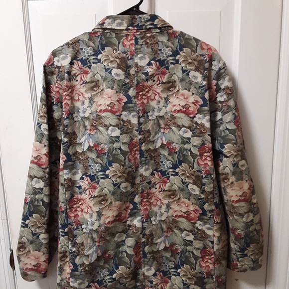 Vintage Floral Denim Blazer by Gotcha Covered Sz.M - Picture 7 of 7